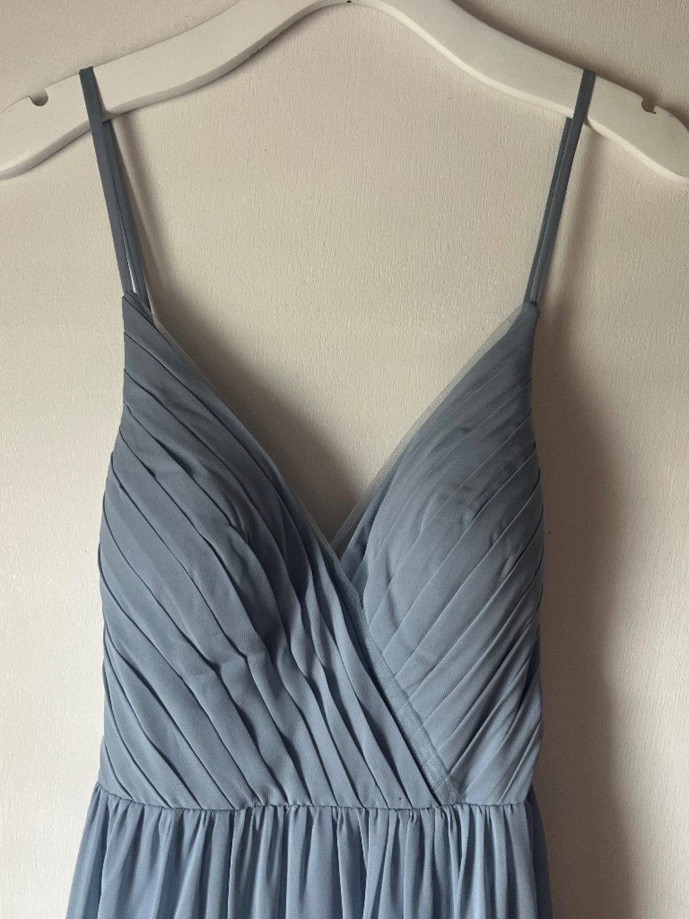 Azazie Dusty Blue Tie Back
